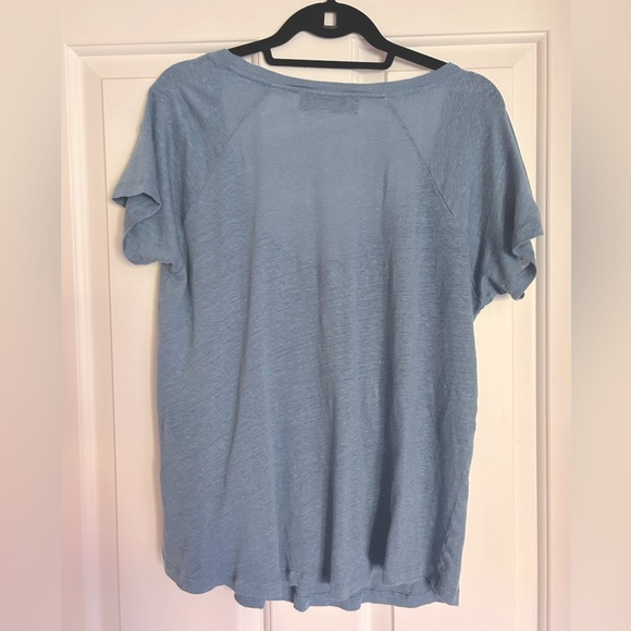 IRO linen scoop neck short sleeve t-shirt, M - Picture 6 of 6